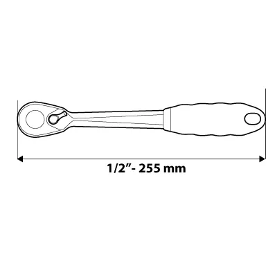 Grzechotka 1/2 , 255 mm