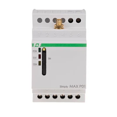 GSM remote control relay (SMS); 4xOUT, 4xIN; on/off/notify; 230V AC; 4x1NO; DIN rail mounting