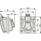 GTS 32/5 inclined panel socket 32A/400V 3P+N+Z socket