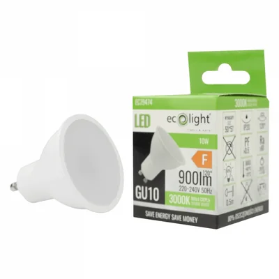 GU10 10W 3000K 900lm