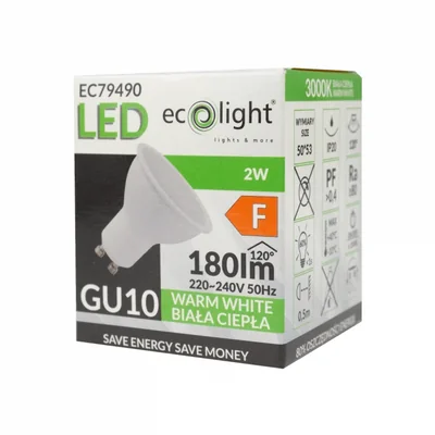 GU10 2W 3000K 180lm