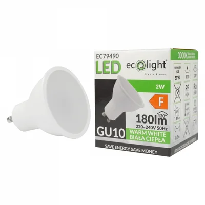GU10 2W 3000K 180lm