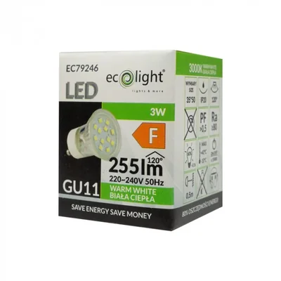 GU11 3W 3000K 270lm
