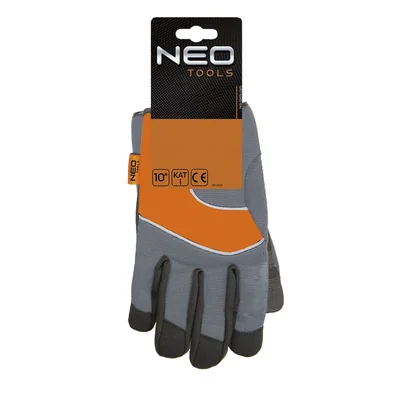 Guantes de trabajo, piel sintética, inserciones de PVC, 10