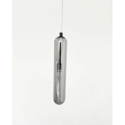 GUSTAVE G9 lámpara colgante IP20 negra con pantalla ahumada