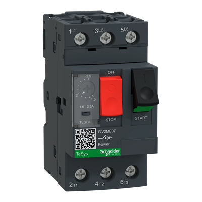 GV2ME motor circuit breaker with push button drive 1.6-2.5A PL