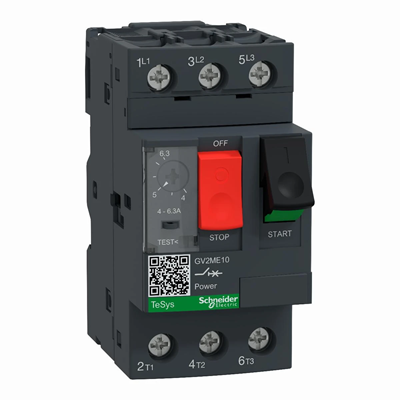 GV2ME motor circuit breaker with push button drive 4.0-6.3A PL