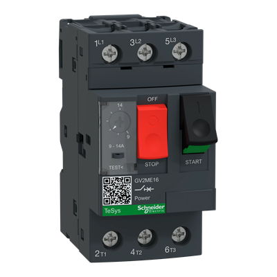 GV2ME motor circuit breaker with push button drive 9-14A PL