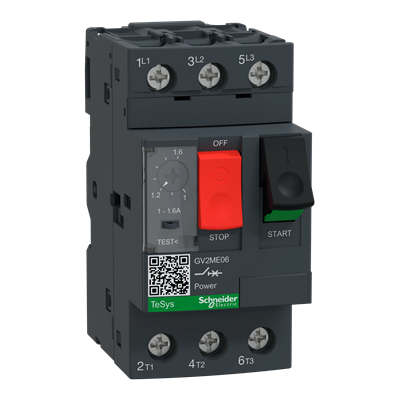 GV2ME motor switch with push button drive 1.0-1.6A PL