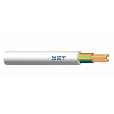 H03VV-F 3G0.5 white Flexible multi-core power cable with PVC insulation and sheath, round