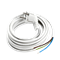 H03VV-F(OMY) cable 3x1 5m 300/300V con enchufe uni-schuko acodado, blanco