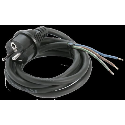 H05RR-F(OW) 3x1,5 3m 300/500V Kabel mit geradem Uni-Schuko-Stecker schwarz