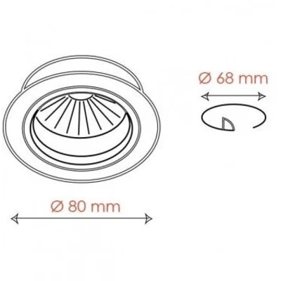 HALKA Recessed luminaire GU10 IP20 brushed aluminium