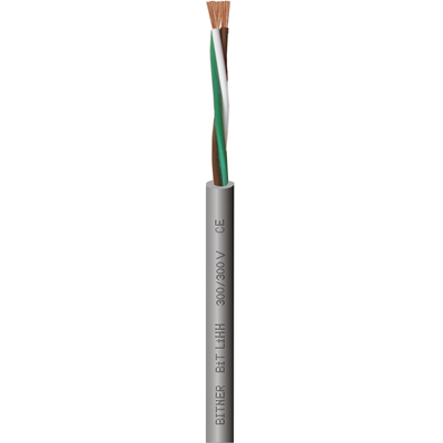 Halogen-free flexible control cable, color cores BiT LiHH 300/300 V 2x1