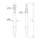 Hammered double handle for strings L=40 cm, forged, smooth, hot-dip galvanized
