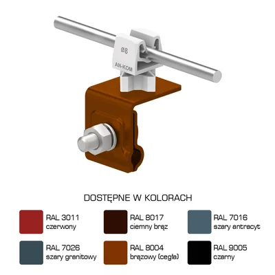 Handle painted on a rabbet, universal latch height 3.5 cm, gray