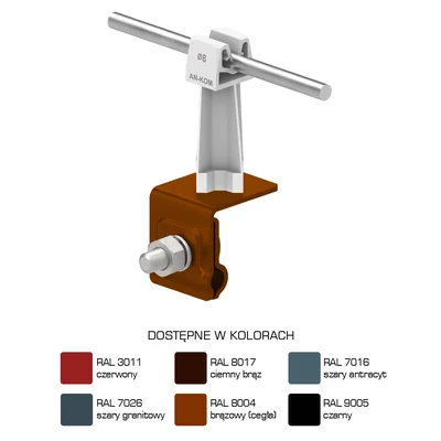 Handle painted on a rabbet universal latch height 7cm gray