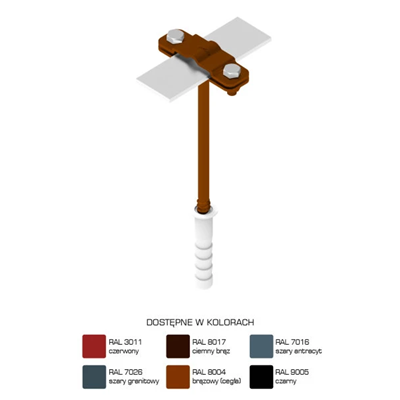 Handle painted on a tape measure, screwed length 120mm, width of the tape measure 30mm, M12 screw