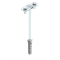 Handle with screwed pin 2xM6x16 160mm