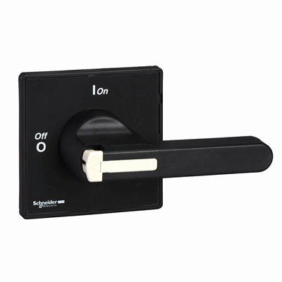 Handles and front plates for 90x90 switch disconnectors black