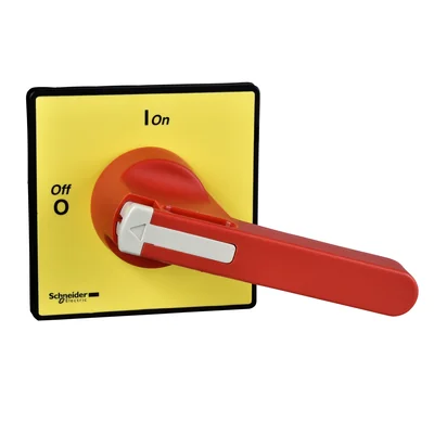 Handles and front plates for switch disconnectors 90x90 red/yellow