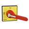 Handles and front plates for switch disconnectors 90x90 red/yellow