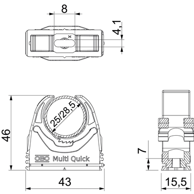 Handles MULTI-QUICK 25-28.5 L, M-Quick 25-28LGR