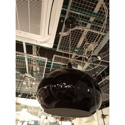 Hängelampe RIVA D33cm E27 schwarz