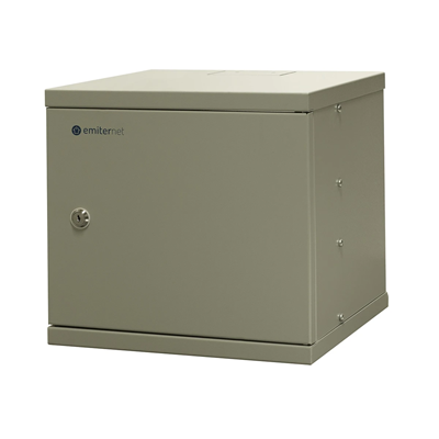 Hanging cabinet 10'' 6U, sheet metal door, 315×310x330, RAL: Cabinet 7044, complete with shelf and set of 6 mounting screws