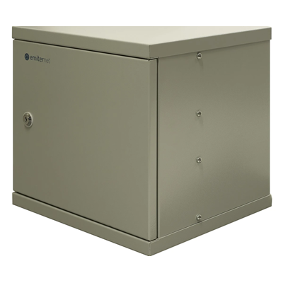 Hanging cabinet 10'' 6U, sheet metal door, 315×310x330, RAL: Cabinet 7044, complete with shelf and set of 6 mounting screws
