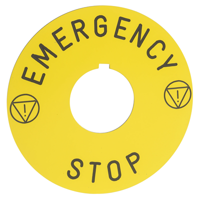 Harmony 9001K Етикетка з маркуванням EMERGENCY STOP 30мм