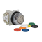 Harmony 9001K Flush pushbutton Ø30 octagonal with a set of 7 colored inserts 1NO+1NC metal