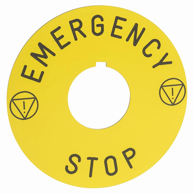 Harmony 9001K Label with EMERGENCY STOP 30mm