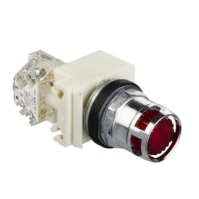 Harmony 9001K Przycisk podświetlany czerwony LED 120VAC/DC 10A BA9s 1C/O Ø30