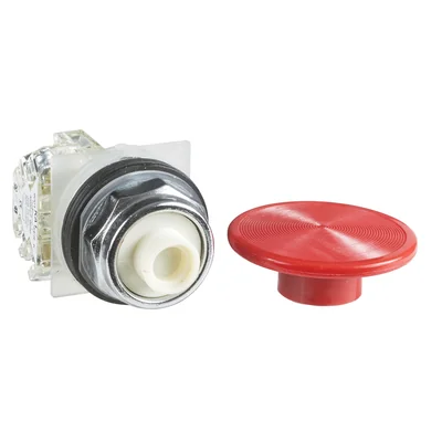 Harmony 9001K Pulsador seta Ø57 rojo accionamiento de rosca 2 posiciones 1 C/O metal