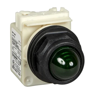 Harmony 9001SK Lámpara de señalización Ø30 verde BA 9s 230VAC plástico octogonal
