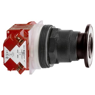 Harmony 9001SK Pilzdrucktaster 2 Positionen Ø30 schwarzer Push-Pull-Kunststoff, rund