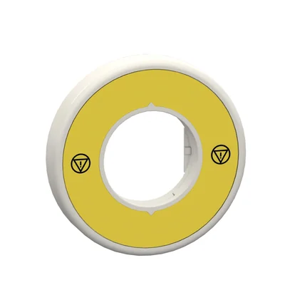 Harmony, Illuminated ring Ø60, plastic, yellow, red fixed integral LED, unmarked, 24 V AC/DC