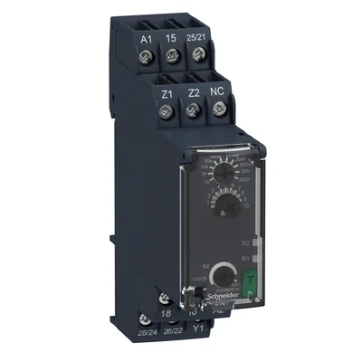 Harmony Time Zeitrelais mit Verzögerung 24/240 V AC/DC, 0,05 s/300 h, 2 Wechsler/Öffner-Kontakte 8 A