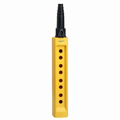 Harmony XAC Empty control pendant freely configurable with 8 holes yellow