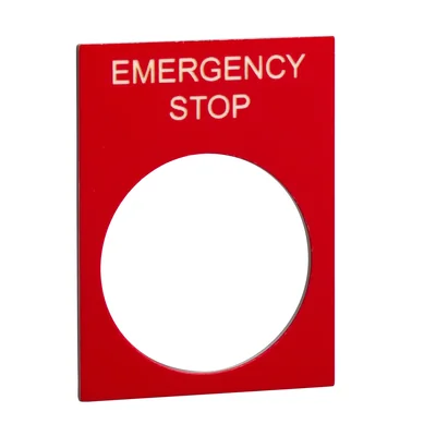 Harmony XAC Etykieta 30x40mm czarny EMERGENCY STOP