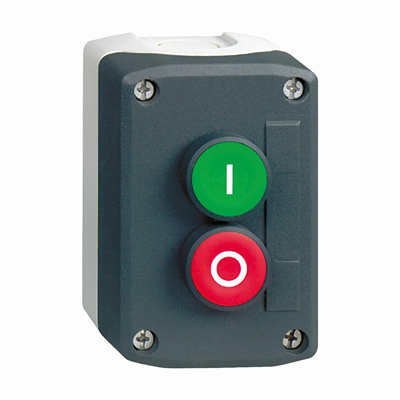 Harmony XALD Control station dark gray green/red push-button Ø22 spring return