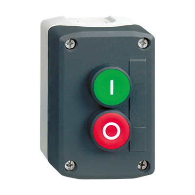 Harmony XALD Control station dark gray green/red push-button Ø22 spring return