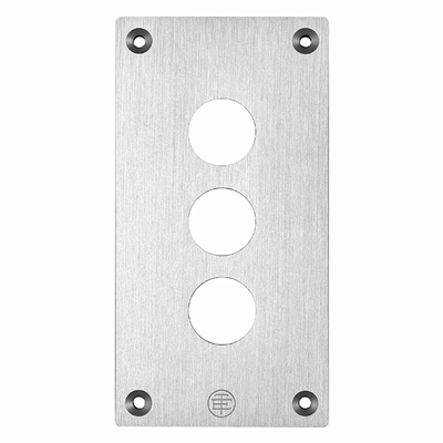 Harmony XAPS Placa frontal con perforaciones, 3 agujeros horizontales, metal