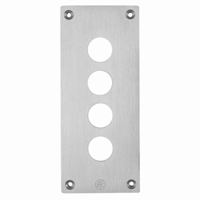 Harmony XAPS Placa frontal con perforaciones, 4 agujeros horizontales, metal