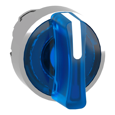 Harmony XB4 3-position auto-return switch head LED blue metal