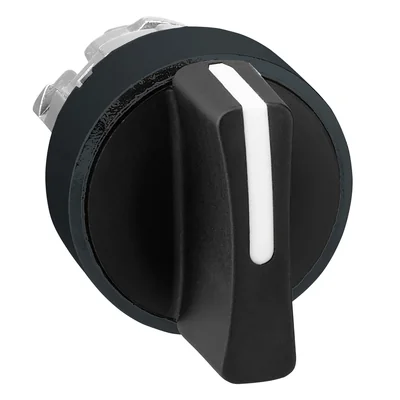 Harmony XB4 3-position switch Ø22 black stable without backlight metal round