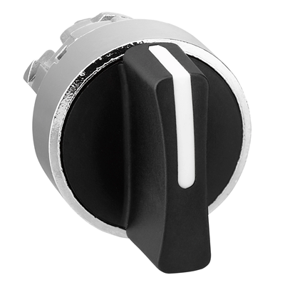 Harmony XB4 3polohová spínací hlavice s automatickým návratem, černý kov