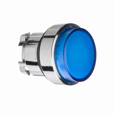 Harmony XB4 Actionneur bouton poussoir bleu à ressort ampoule métal BA 9s