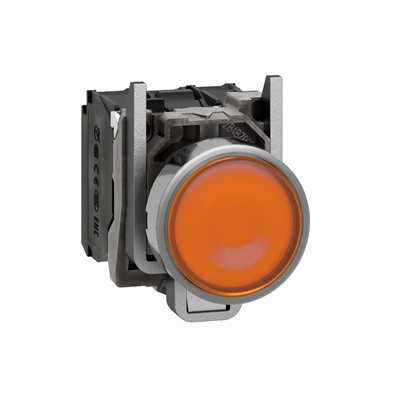 Harmony XB4 Bouton plat LED orange 110/120V